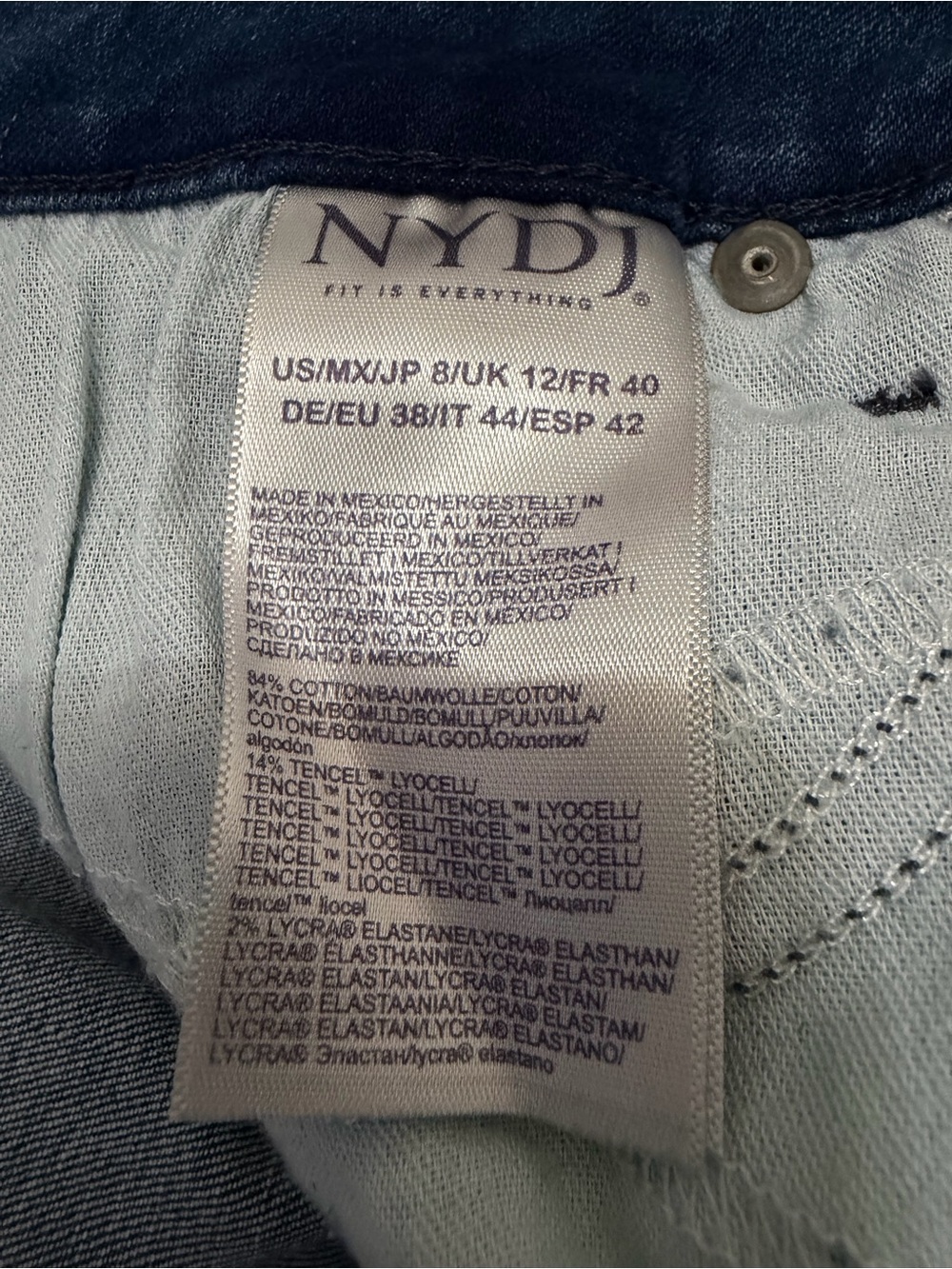 NWT NYDJ Teresa Wide Leg Jeans Size 8 - Picture 7 of 9